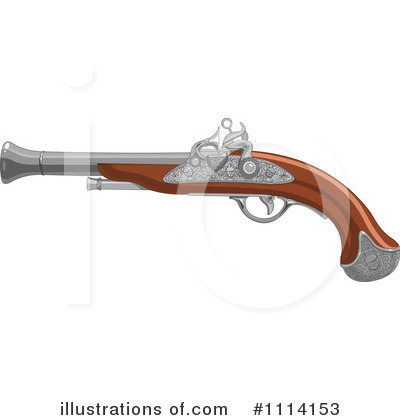 Royalty-Free (RF) Gun Clipart Illustration by Pushkin - Stock Sample #1114153