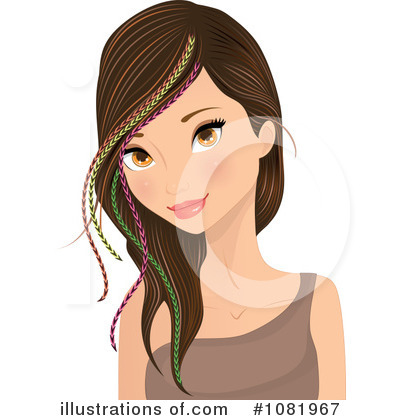 Royalty-Free (RF) Hair Clipart Illustration by Melisende Vector - Stock Sample #1081967