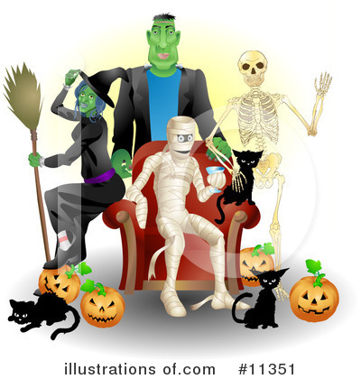Witches Clipart #11351 by AtStockIllustration