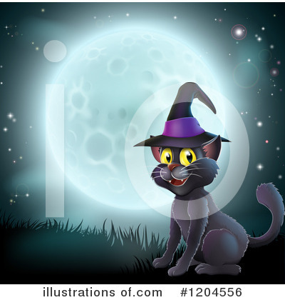 Witch Cat Clipart #1204556 by AtStockIllustration