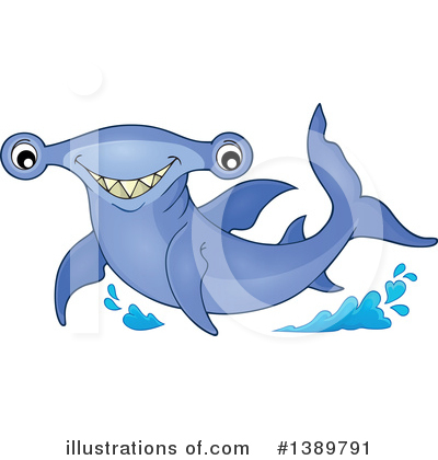 Royalty-Free (RF) Hammerhead Shark Clipart Illustration by visekart - Stock Sample #1389791
