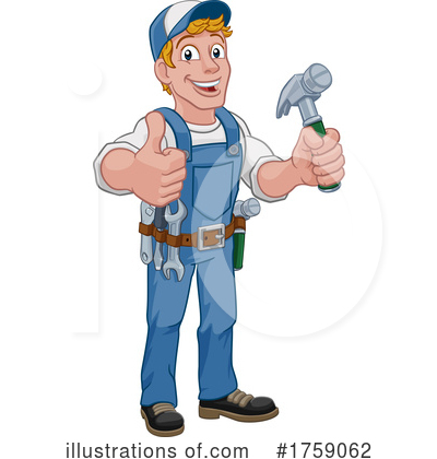 Royalty-Free (RF) Handyman Clipart Illustration by AtStockIllustration - Stock Sample #1759062