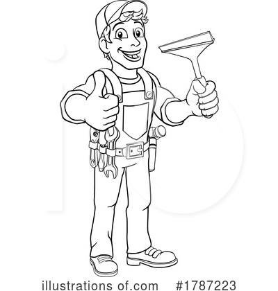 Royalty-Free (RF) Handyman Clipart Illustration by AtStockIllustration - Stock Sample #1787223