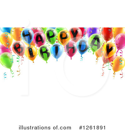 Party Balloon Clipart #1261891 by AtStockIllustration