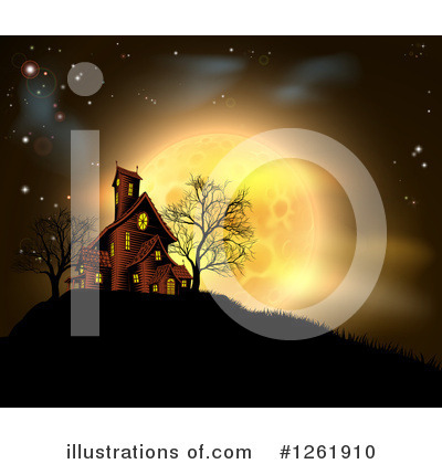 Haunted House Clipart #1261910 by AtStockIllustration