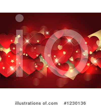 Valentines Day Background Clipart #1230136 by KJ Pargeter