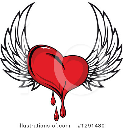 Winged Heart Clipart #1291430 by Vector Tradition SM