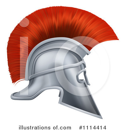Trojan Helmet Clipart #1114414 by AtStockIllustration
