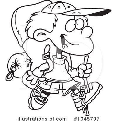 Royalty-Free (RF) Hiking Clipart Illustration by toonaday - Stock Sample #1045797