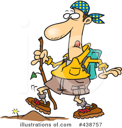 Royalty-Free (RF) Hiking Clipart Illustration by toonaday - Stock Sample #438757