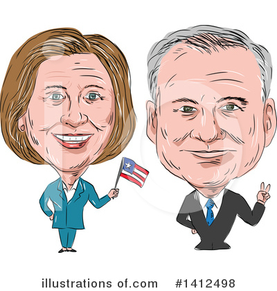 Hillary Clinton Clipart #1412498 by patrimonio