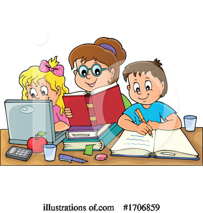 Reading Clipart #1706859 by visekart
