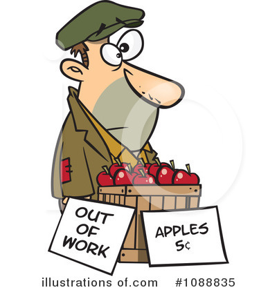 Royalty-Free (RF) Homeless Clipart Illustration by toonaday - Stock Sample #1088835