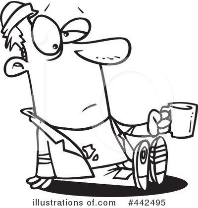 Royalty-Free (RF) Homeless Clipart Illustration by toonaday - Stock Sample #442495