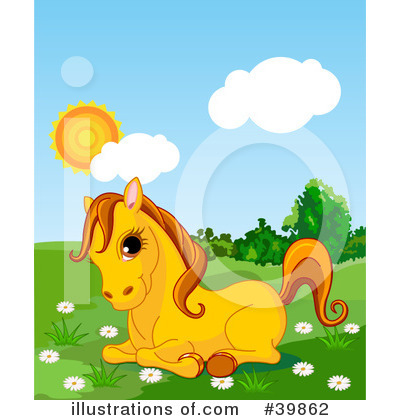 Royalty-Free (RF) Horse Clipart Illustration by Pushkin - Stock Sample #39862