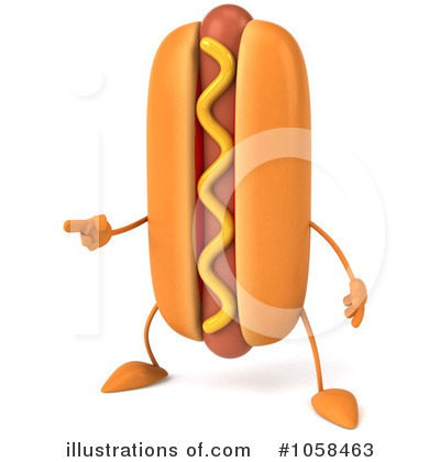 Hot Dog Clipart #1058463 - Illustration by Julos