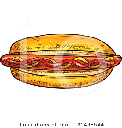 Hot Dog Clipart #1160221 - Illustration by Vector Tradition SM