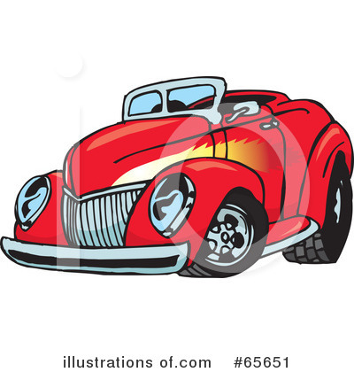 Hot Rod Clipart #65651 by Dennis Holmes Designs