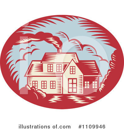 Royalty-Free (RF) House Clipart Illustration by patrimonio - Stock Sample #1109946
