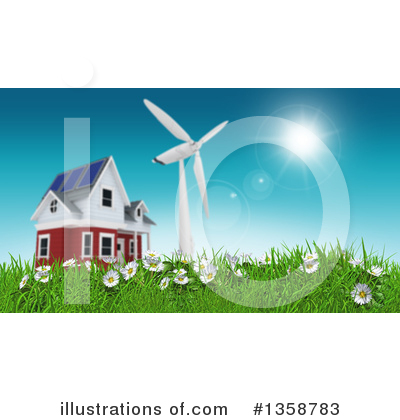 Wind Turbine Clipart #1358783 by KJ Pargeter