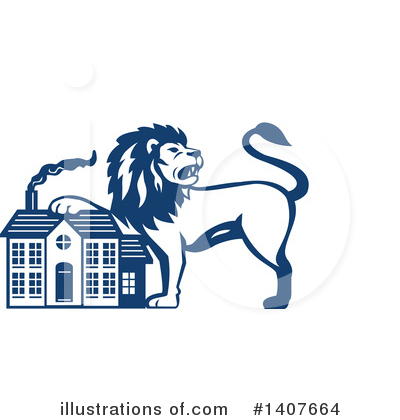 Male Lion Clipart #1407664 by patrimonio