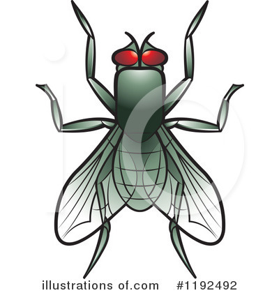 Royalty-Free (RF) House Fly Clipart Illustration by Lal Perera - Stock Sample #1192492