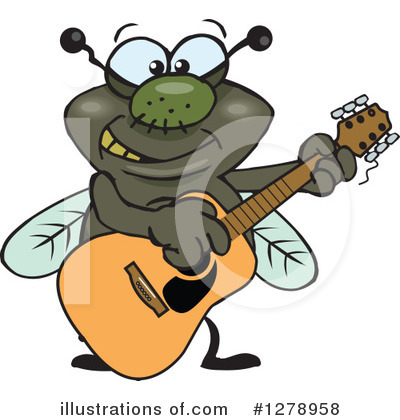 Royalty-Free (RF) House Fly Clipart Illustration by Dennis Holmes Designs - Stock Sample #1278958