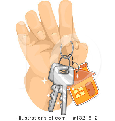 Royalty-Free (RF) House Key Clipart Illustration by BNP Design Studio - Stock Sample #1321812