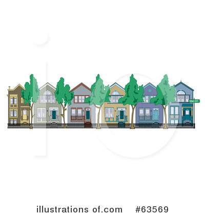 Royalty-Free (RF) Houses Clipart Illustration by Andy Nortnik - Stock Sample #63569