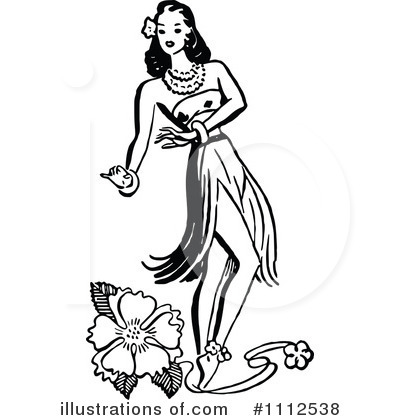 Hula Dancer Clipart #1112538 by Prawny Vintage