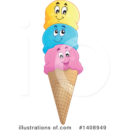Royalty-Free (RF) Ice Cream Clipart Illustration by visekart - Stock Sample #1408949