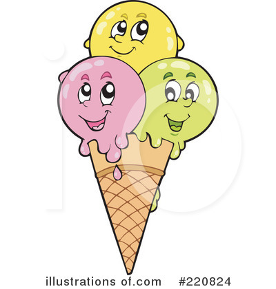 Royalty-Free (RF) Ice Cream Clipart Illustration by visekart - Stock Sample #220824