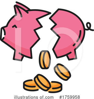 Piggy Bank Clipart #1759958 by Vector Tradition SM