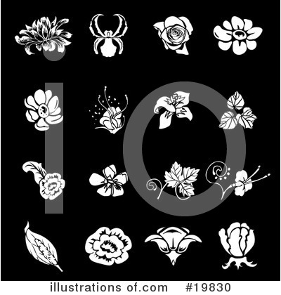 Flowers Clipart #19830 by AtStockIllustration