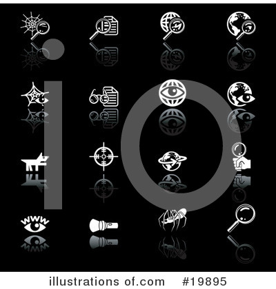 Royalty-Free (RF) Icons Clipart Illustration by AtStockIllustration - Stock Sample #19895