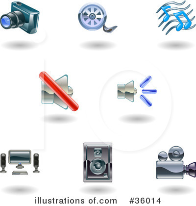 Royalty-Free (RF) Icons Clipart Illustration by AtStockIllustration - Stock Sample #36014