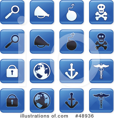 Royalty-Free (RF) Icons Clipart Illustration by Prawny - Stock Sample #48936