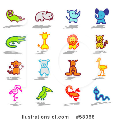 Royalty-Free (RF) Icons Clipart Illustration by NL shop - Stock Sample #58068
