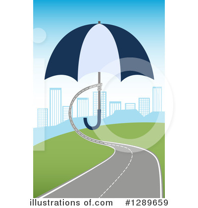 Umbrellas Clipart #1289659 by vectorace
