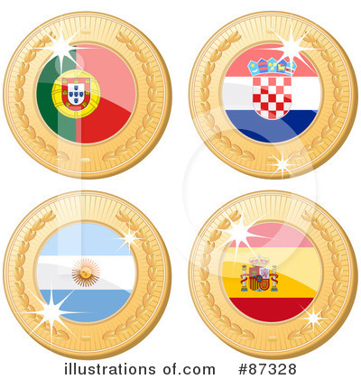 Royalty-Free (RF) International Medal Clipart Illustration by elaineitalia - Stock Sample #87328