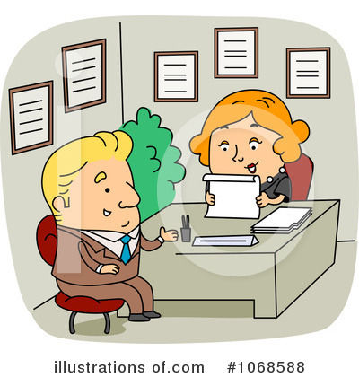 Royalty-Free (RF) Interview Clipart Illustration by BNP Design Studio - Stock Sample #1068588