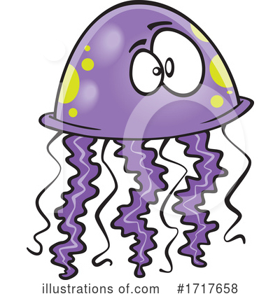 Royalty-Free (RF) Jellyfish Clipart Illustration by toonaday - Stock Sample #1717658
