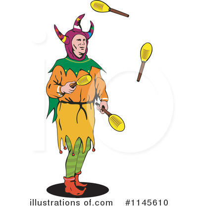 Royalty-Free (RF) Jester Clipart Illustration by patrimonio - Stock Sample #1145610
