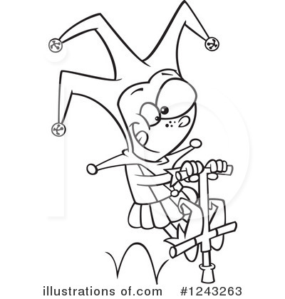 Royalty-Free (RF) Jester Clipart Illustration by toonaday - Stock Sample #1243263