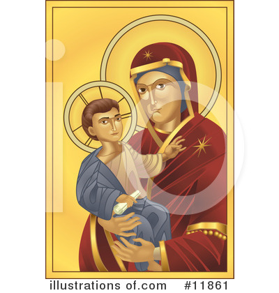 Virgin Mary Clipart #11861 by AtStockIllustration