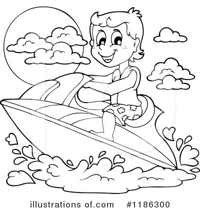 Royalty-Free (RF) Jet Ski Clipart Illustration by visekart - Stock Sample #1186300