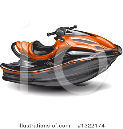 Royalty-Free (RF) Jetski Clipart Illustration by merlinul - Stock Sample #1322174