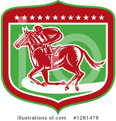 Royalty-Free (RF) Jockey Clipart Illustration by patrimonio - Stock Sample #1281478