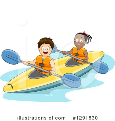 Royalty-Free (RF) Kayaking Clipart Illustration by BNP Design Studio - Stock Sample #1291830