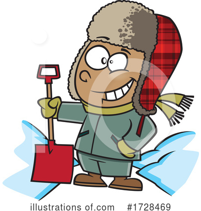 Snow Shovel Clipart #1728469 by toonaday